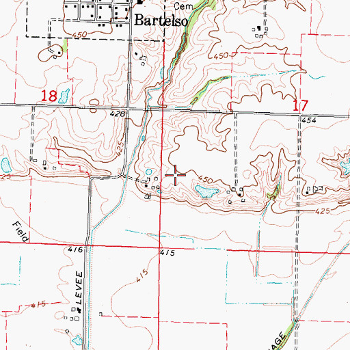 Topographic Map of Varel Dairy, IL