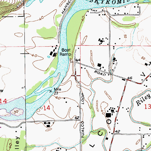 Topographic Map of Bolles Organic Farm, WA