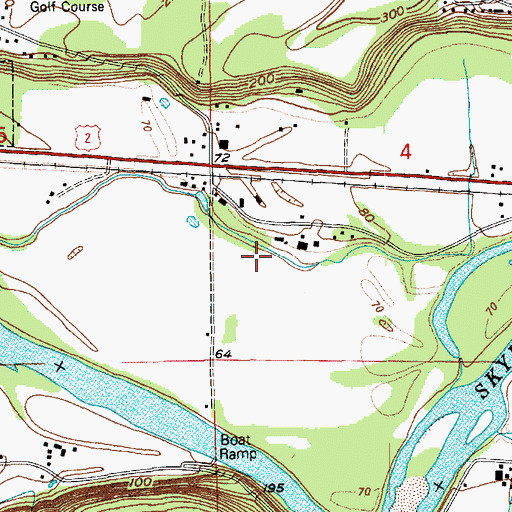 Topographic Map of Country Green Turf Farms, WA