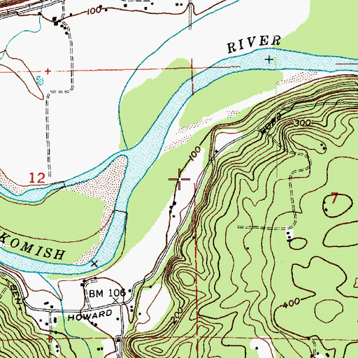 Topographic Map of Double M Ranch, WA