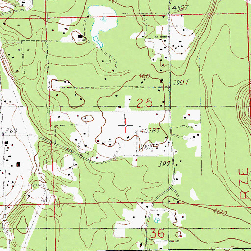 Topographic Map of Rain Spirit Farm, WA