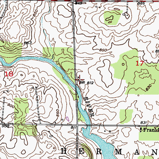 Topographic Map of Cen Mer Dairy Farm, WI