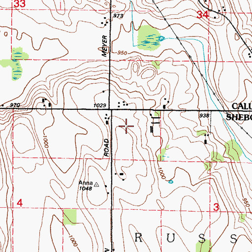 Topographic Map of Highland Dairy Farm, WI