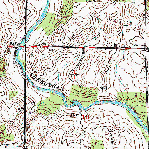 Topographic Map of Maeuser Farm, WI