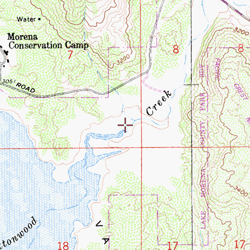 Topographic Map of Cottonwood Valley, CA