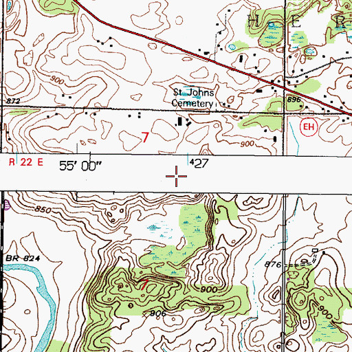 Topographic Map of Spindler Farm, WI