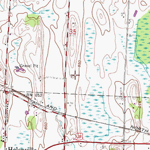 Topographic Map of Probst Farm, WI