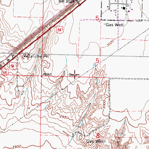 Topographic Map of Optima Cemetery, OK