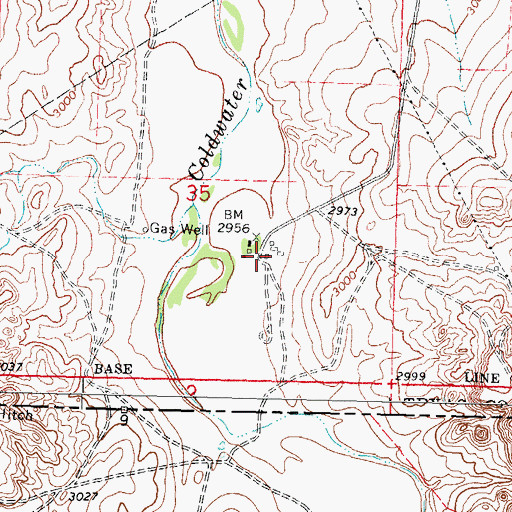 Topographic Map of Vantine-Landess Ranch, OK