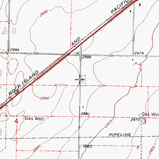 Topographic Map of Lutheran Babyland Cemetery, OK