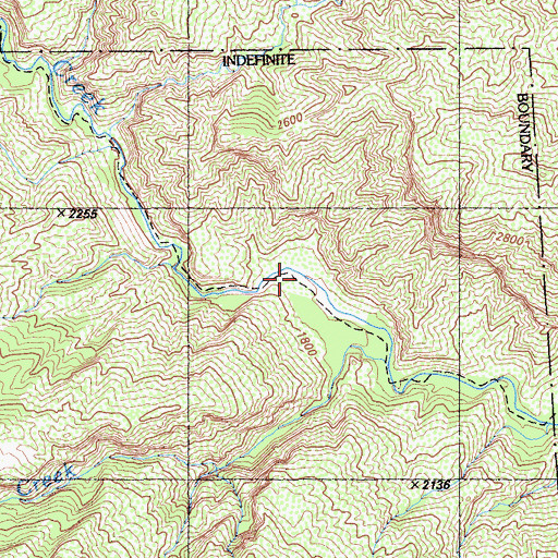Topographic Map of Cove Campground, CA