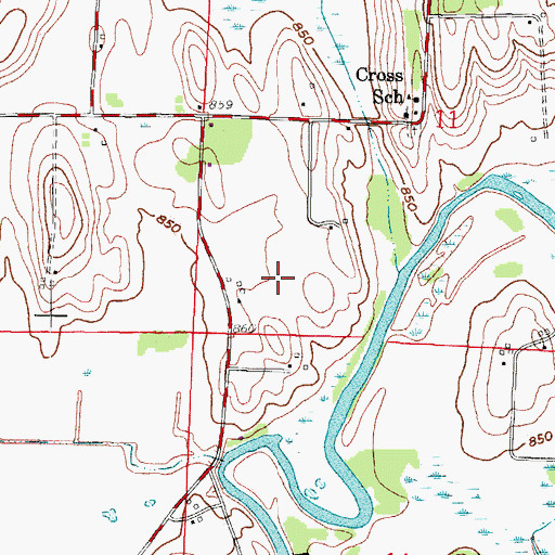 Topographic Map of Tag Lane Dairy Farm, WI