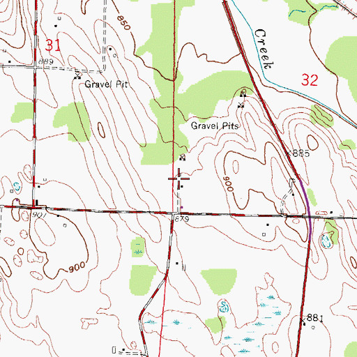 Topographic Map of Crescentmead Farm, WI