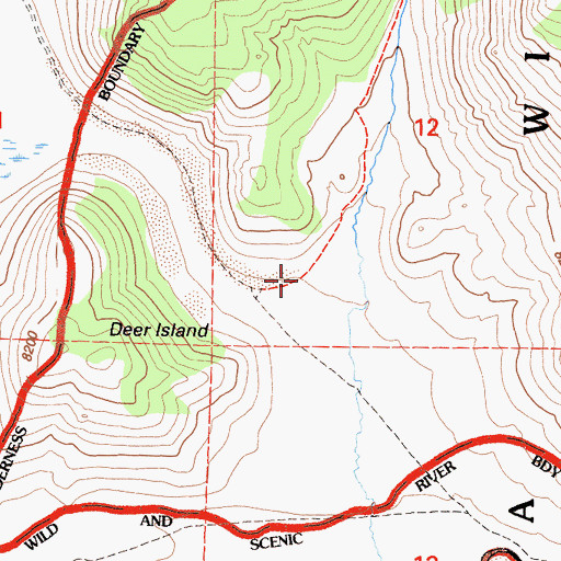 Topographic Map of Cow Canyon, CA
