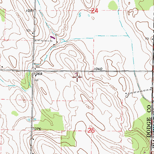 Topographic Map of Albrecht Dairy, WI