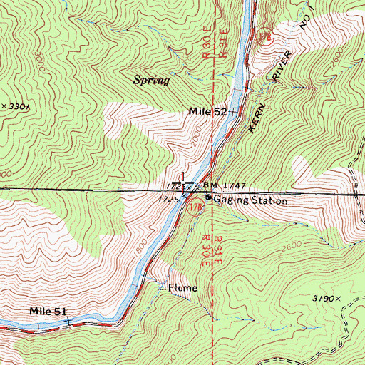 Topographic Map of Cow Flat Creek, CA