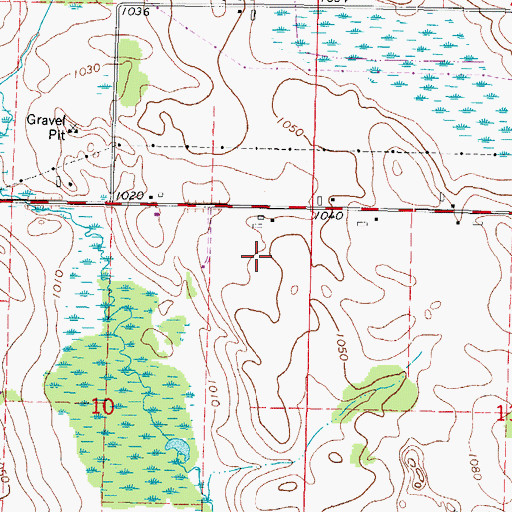 Topographic Map of Heartfield Farm, WI