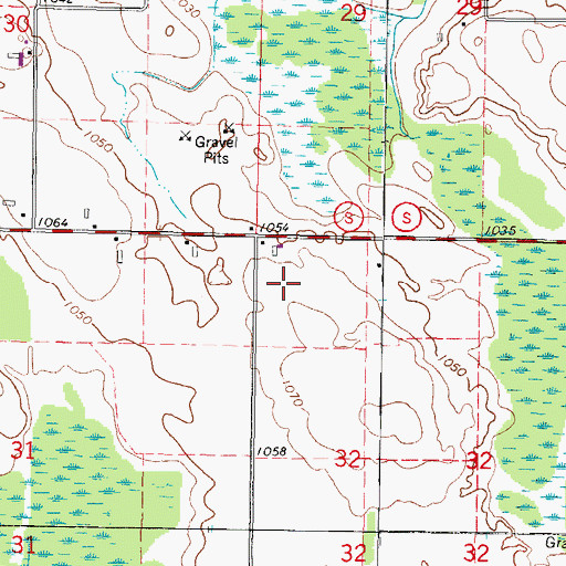 Topographic Map of Level Acres Dairy, WI