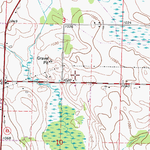 Topographic Map of Strupp Dairy Farm, WI