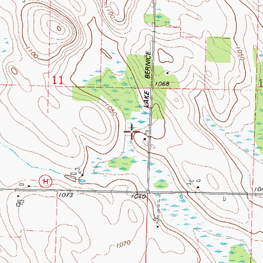 Topographic Map of Spring Valley Dairy Farm, WI