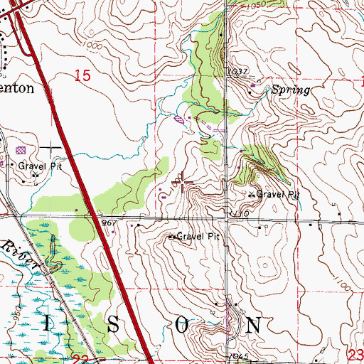 Topographic Map of Whispering View Farm, WI