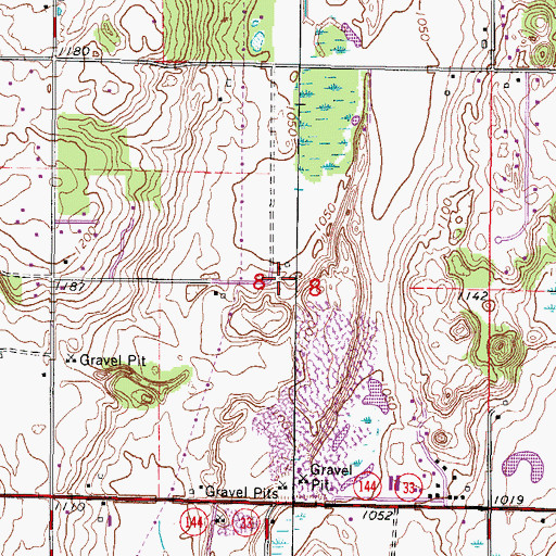 Topographic Map of Highview Farm, WI