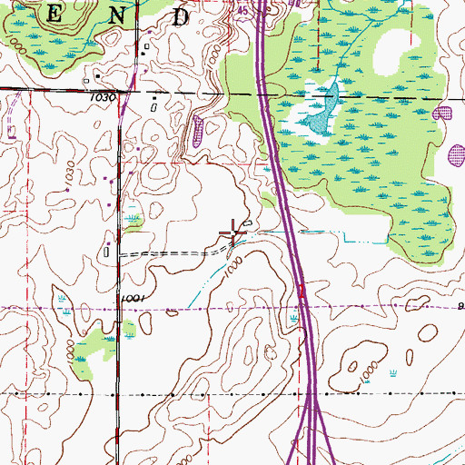 Topographic Map of Hoeferts Farms, WI