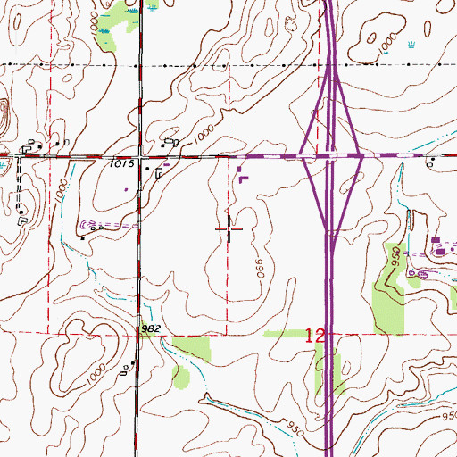 Topographic Map of Maple Woods Farm, WI