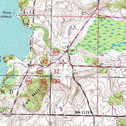 Topographic Map of Mulberry Meadow Farm, WI