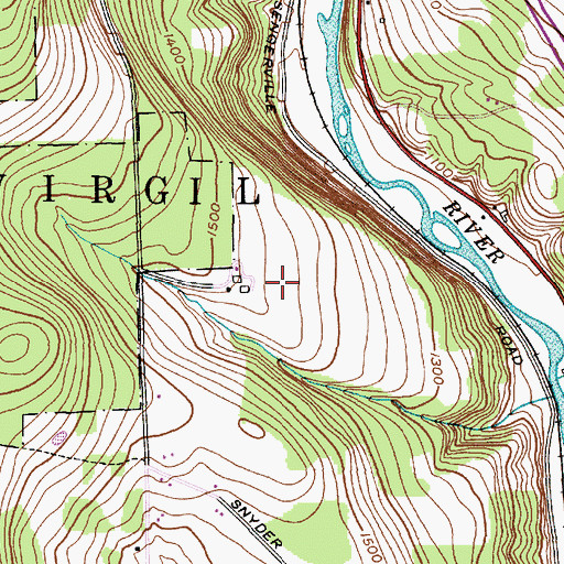 Topographic Map of Pine Hollow Farm, NY