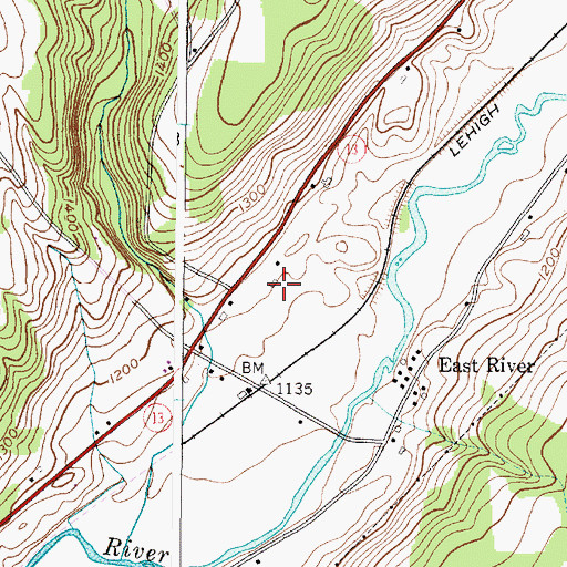 Topographic Map of Spruce Eden Farms, NY