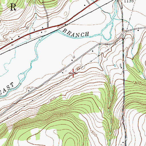 Topographic Map of Spring Valley Dairy Farm, NY