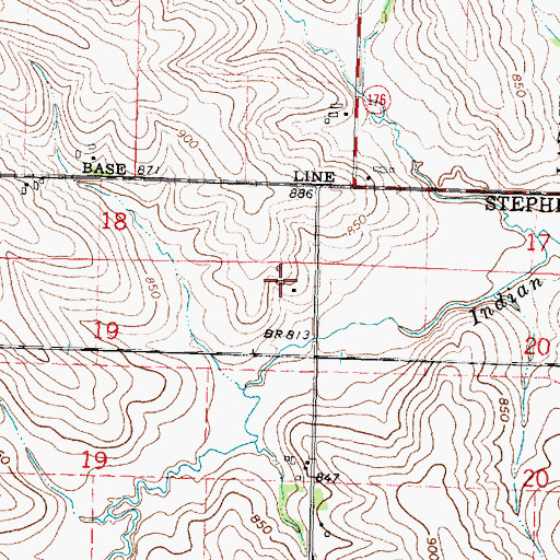 Topographic Map of Balduaf Beef Farm, IL