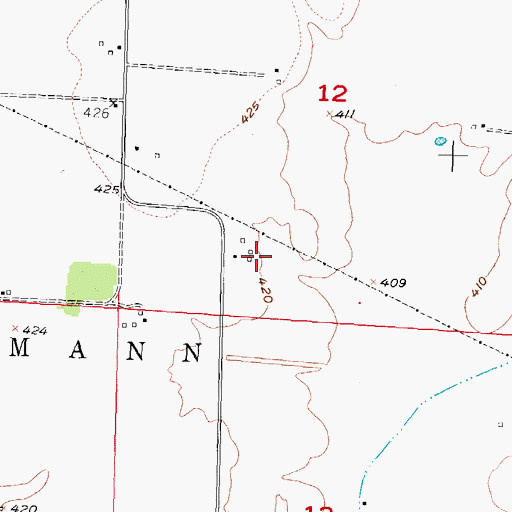 Topographic Map of Beer Dairy Farm, IL