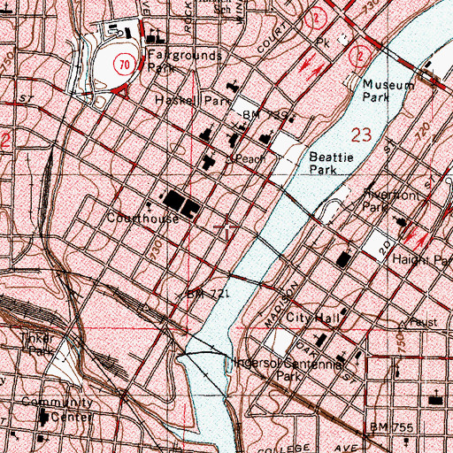Topographic Map of Rockford Trust Building, IL