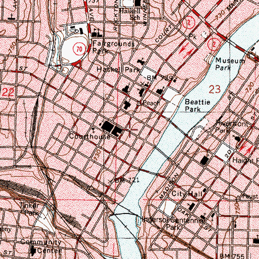 Topographic Map of Talcott Building, IL