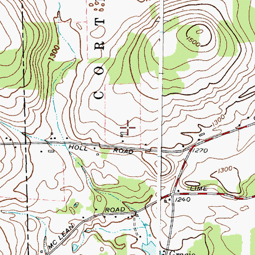 Topographic Map of Carroll Farms, NY