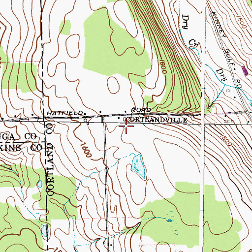 Topographic Map of Hard Times Hog Farm, NY