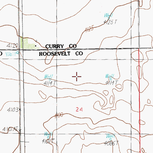 Topographic Map of Hide - A - Way Dairy, NM