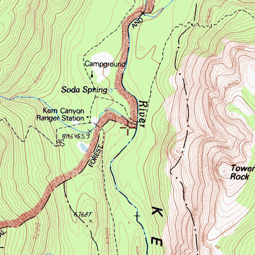 Topographic Map of Coyote Creek, CA