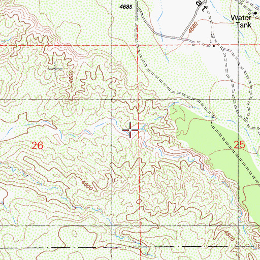 Topographic Map of Coyote Creek, CA