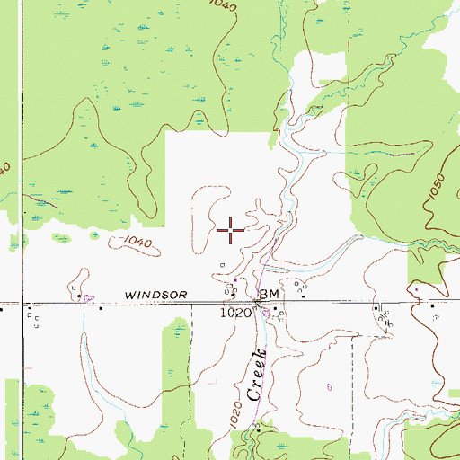 Topographic Map of Kriegs Farms, OH