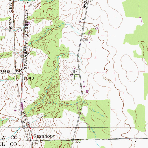 Topographic Map of Golden Ridge Farm, OH