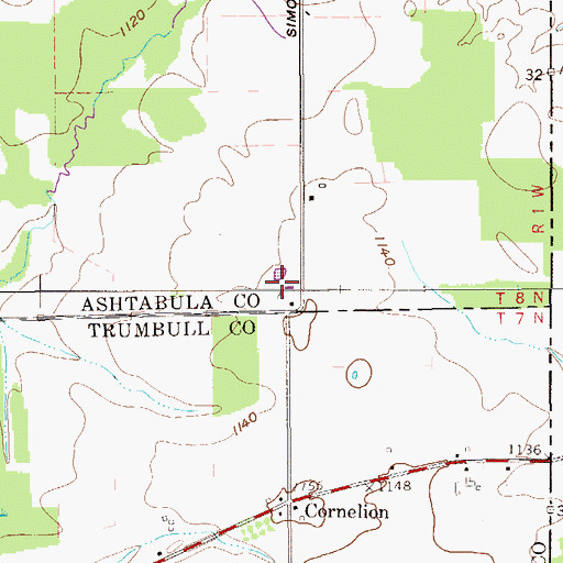 Topographic Map of Topside Farms, OH