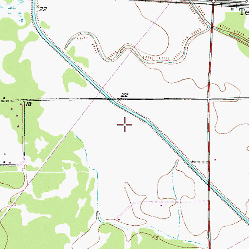 Topographic Map of Kishi Colony Cemetery, TX