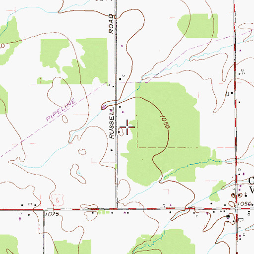 Topographic Map of Campbells Farm, OH