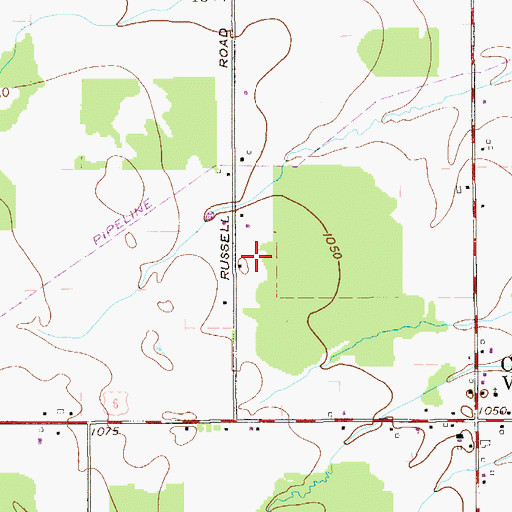 Topographic Map of Campbells Farm, OH