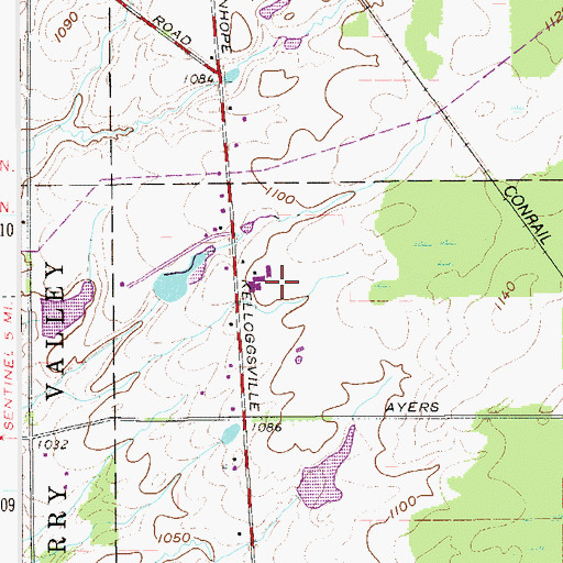 Topographic Map of Windblown Acres, OH