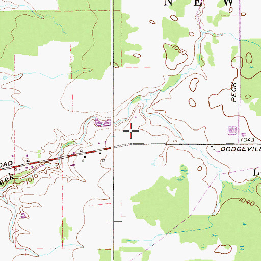 Topographic Map of Britton Farms, OH