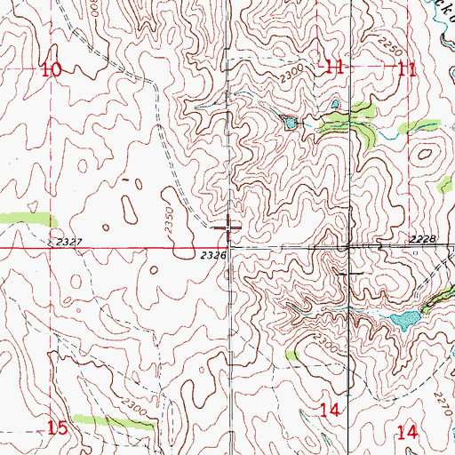 Topographic Map of Eddie Cemetery, OK